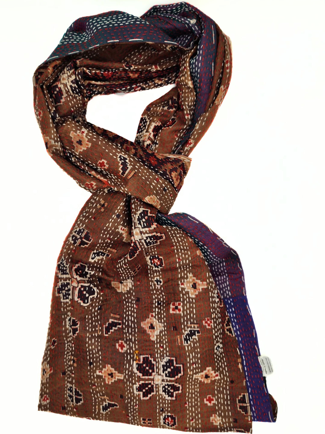 100% Upcycled Silk Scarf Neck Wrap Head Wrap Stole – Indic Creations