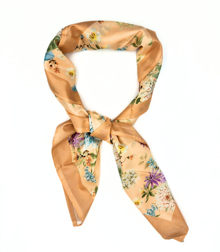 100% Silk Scarves Head Neck Wraps Digital Design