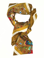 100% Silk Scarves Head Neck Wraps Digital Design