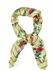 100% Silk Scarves Head Neck Wraps Digital Design