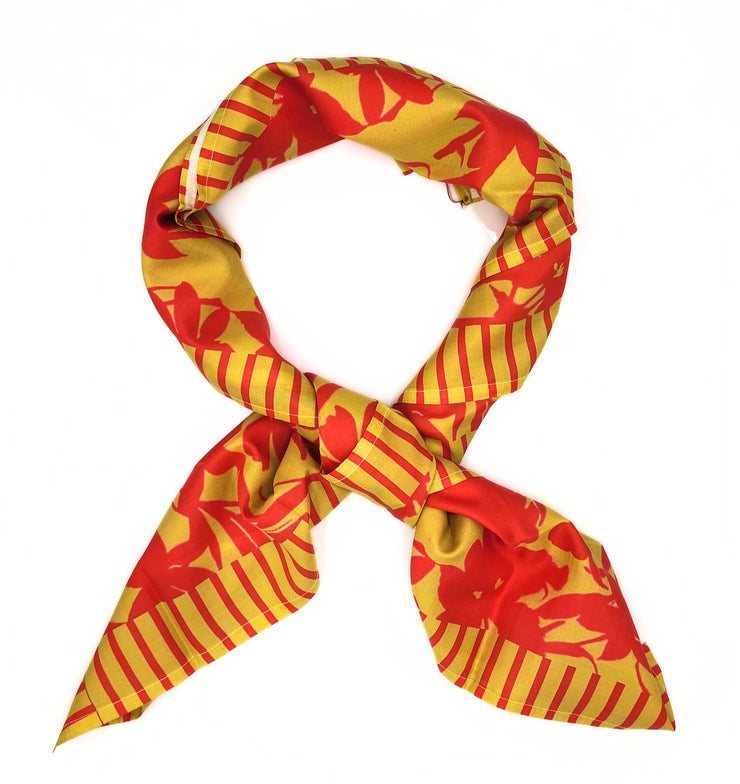 100% Silk Scarves Head Neck Wraps Digital Design