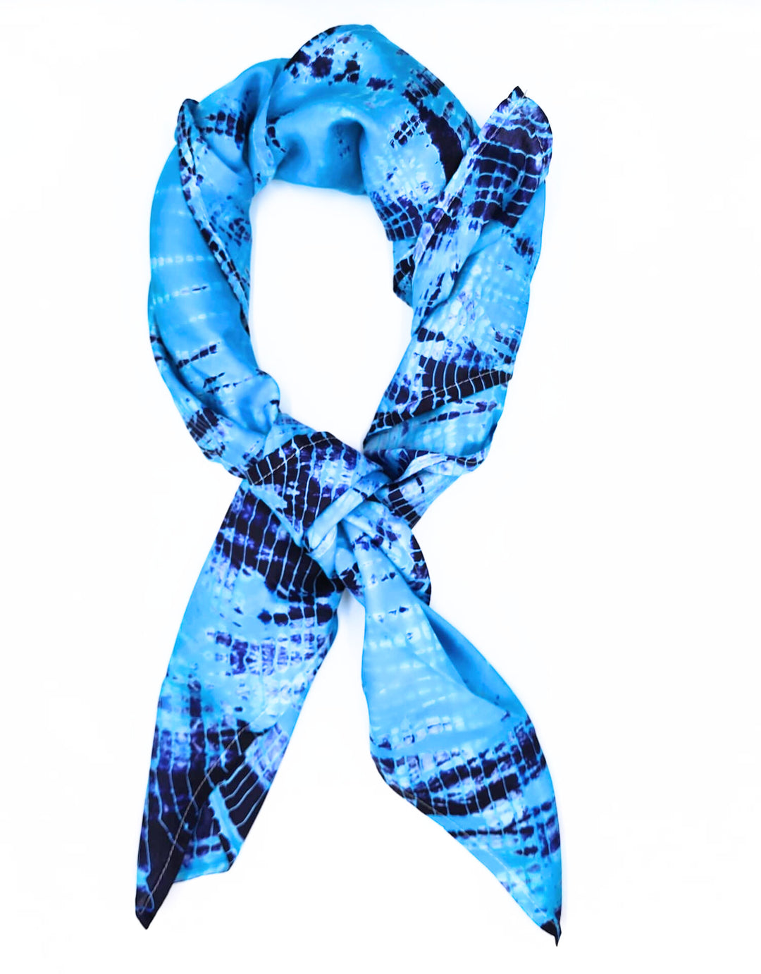 100% Silk Scarf Hand Printed Mulberry Silk Square – Indic Creations