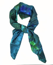 100% Silk Scarf Hand Printed Mulberry Silk Square