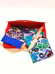 100% Silk Scarves Head Neck Wraps Digital Design