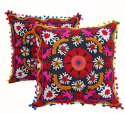 100% Cotton Embroidery Throw Pillow Covers