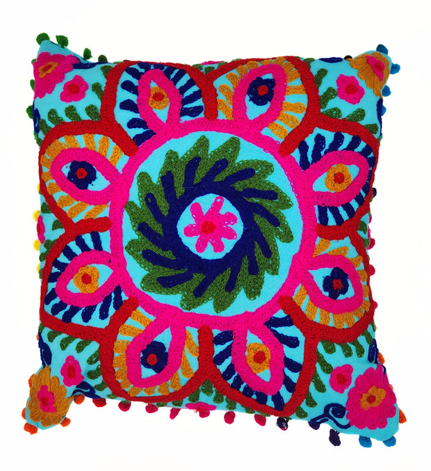 100% Cotton Embroidery Throw Pillow Covers