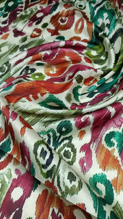 100% Silk Scarves Head Neck Wraps Digital Design