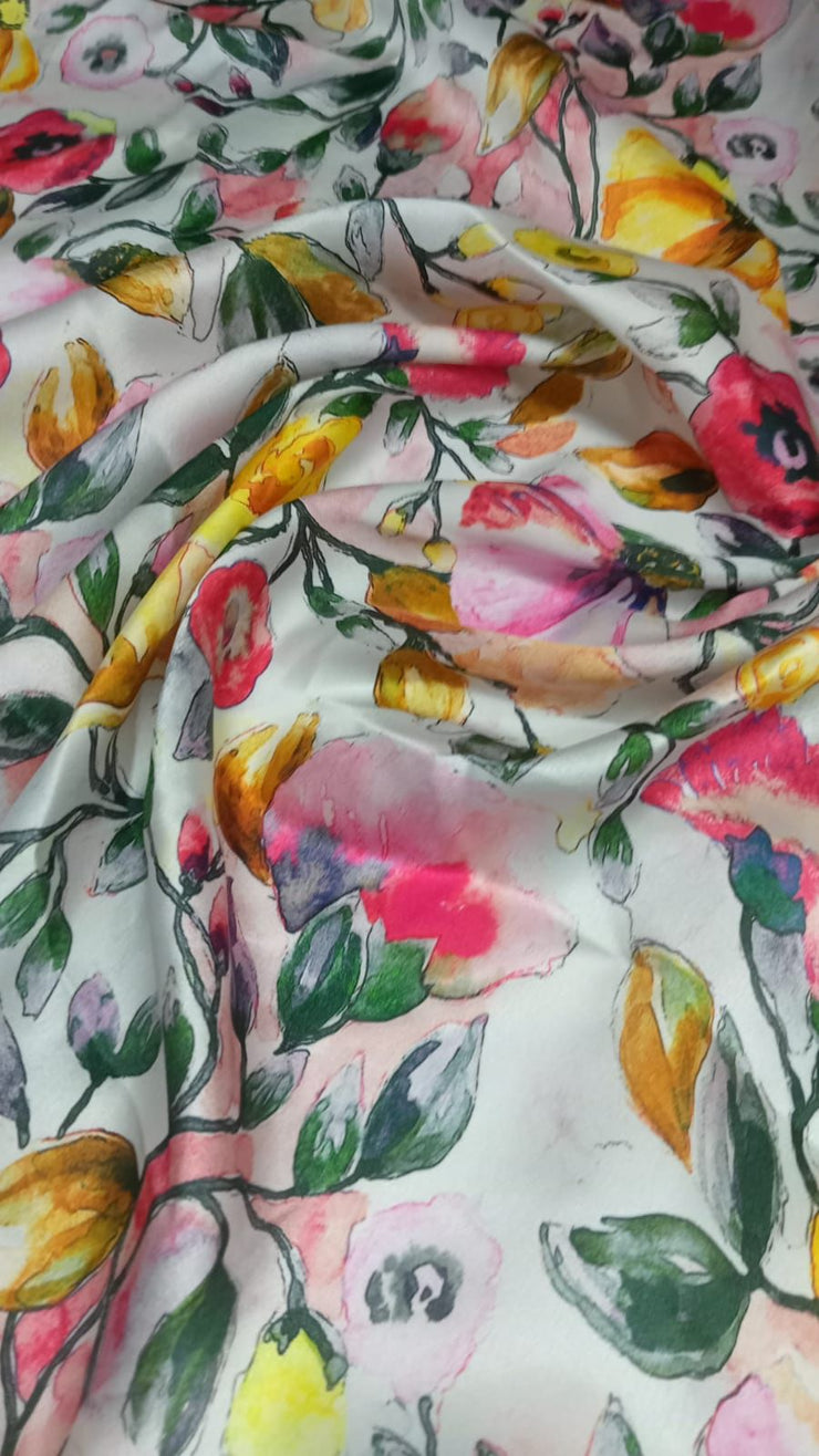 100% Silk Scarves Head Neck Wraps Digital Design