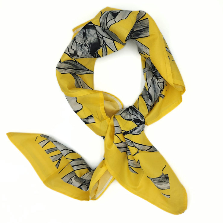 100% Silk Scarves Head Neck Wraps Digital Design